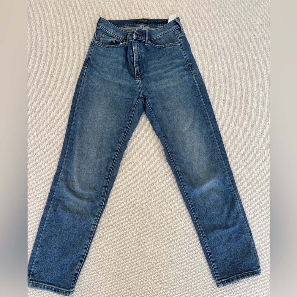 Banana Republic High Rise Straight Jeans Size 27 Medium Wash